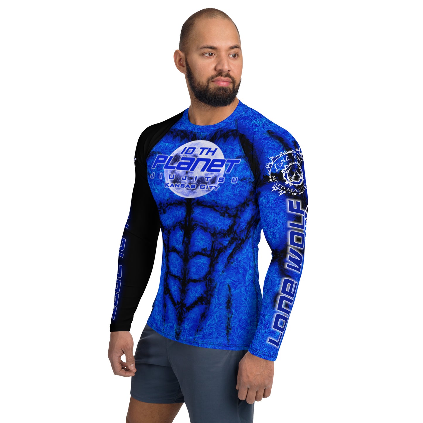 Werewolf Blue Belt 10th Planet KC Ranked Rash Guard