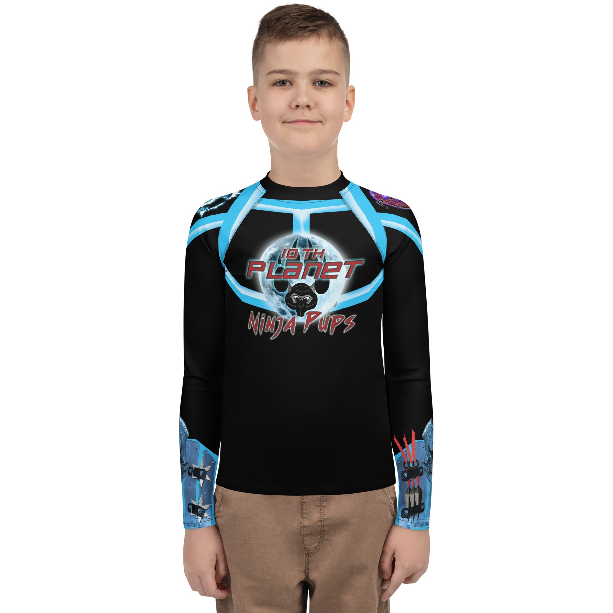 Original Wolf 10th Planet Ninja Pups Youth Rash Guard (All Belt Levels ...