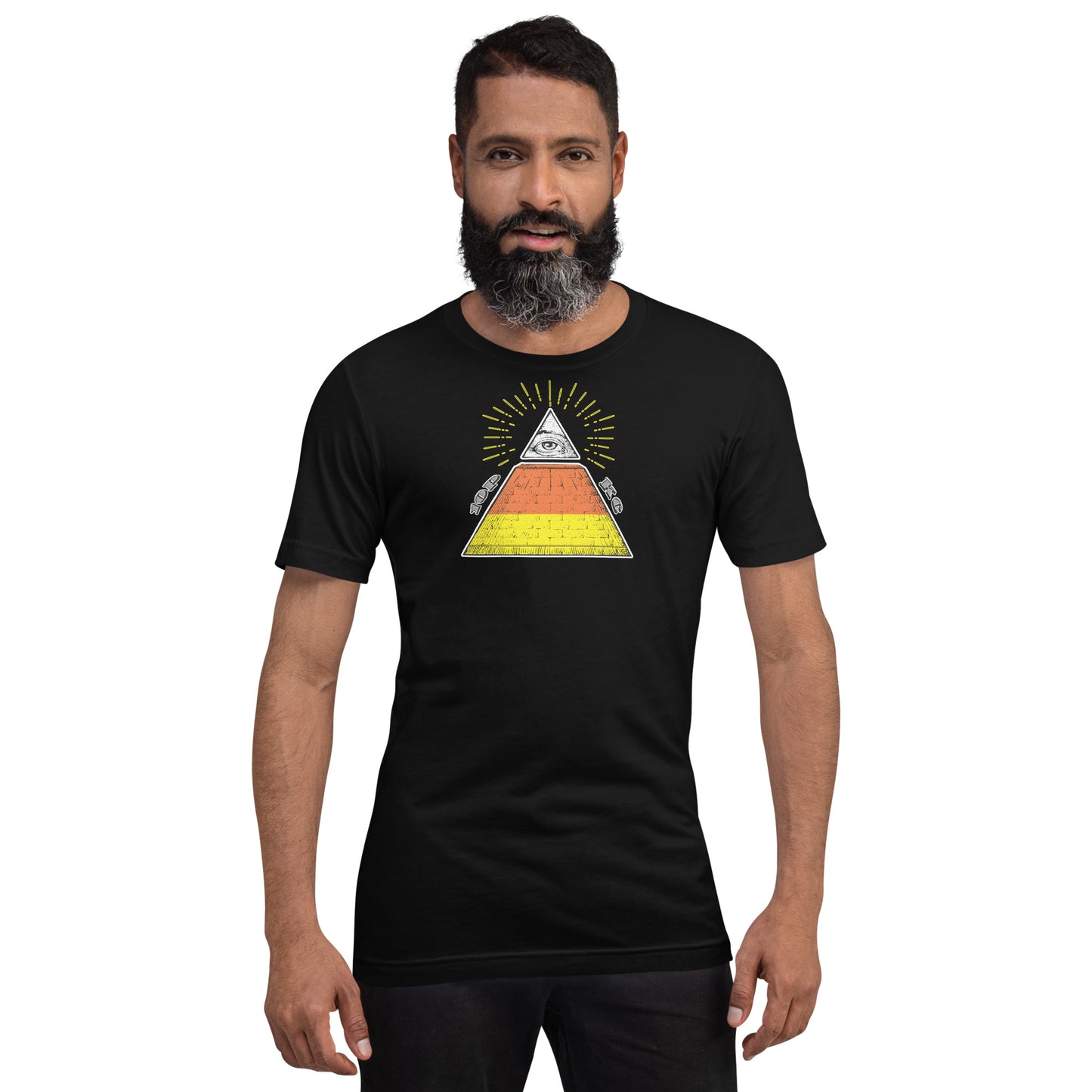 Candy Corn Pyramid 10P Kansas City Halloween Shirt